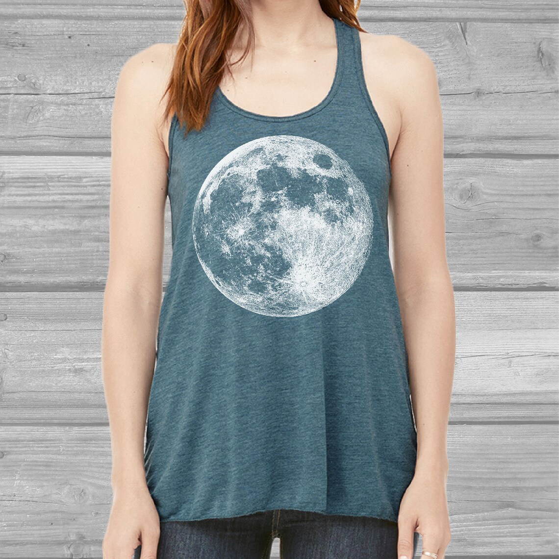 Moon Tank Top Black Full Moon Tank Tops for Women Graphic Etsy