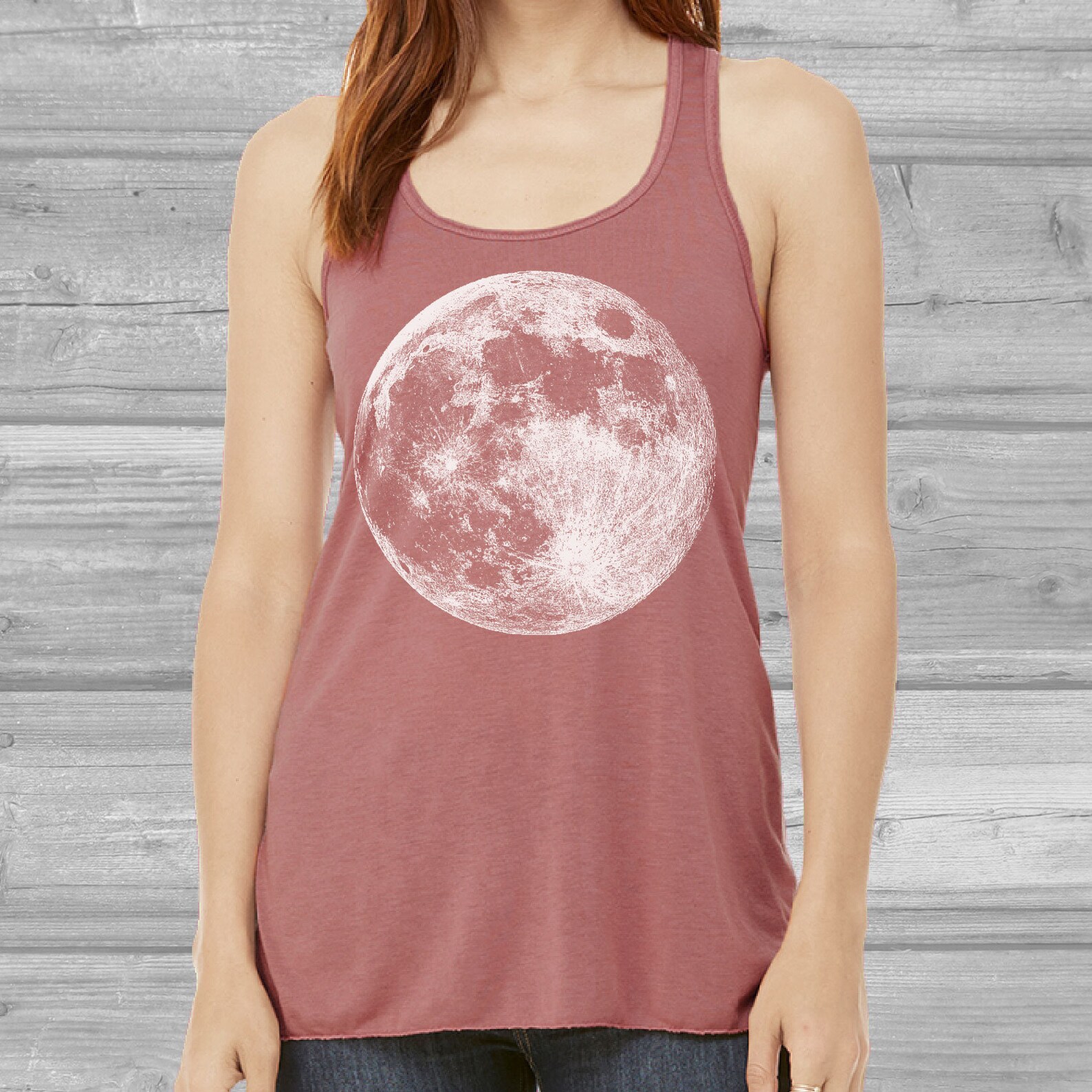 Moon Tank Top Black Full Moon Tank Tops for Women Graphic Etsy