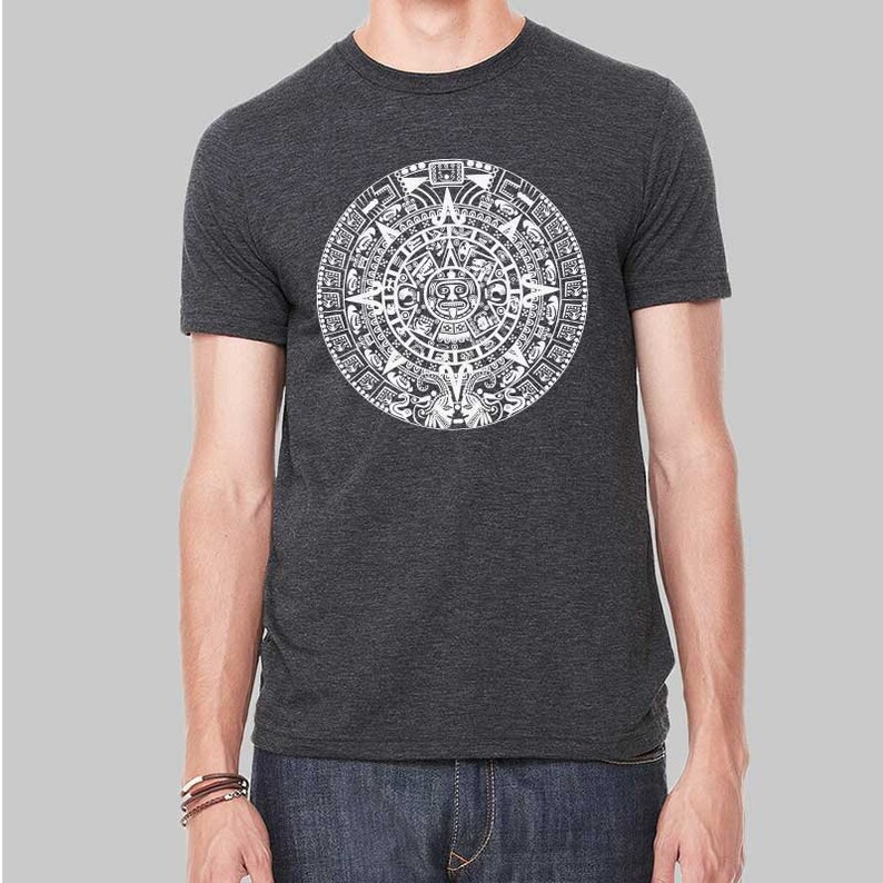 Mens Aztec Shirt Aztec Calendar Graphic T Shirt For Men Etsy