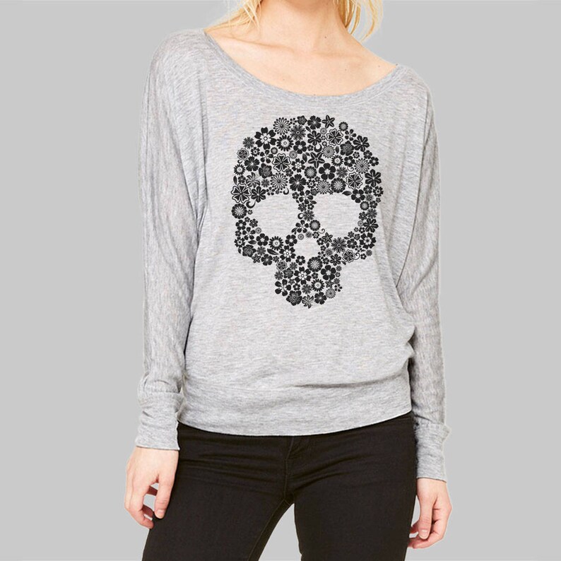 Skull Shirt for Women Day of the Dead Sugar Skull Shirts Etsy