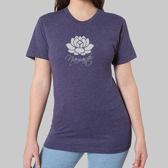 Womens Unisex T-shirt Lotus Flower Namaste Tshirts // Plus | Etsy