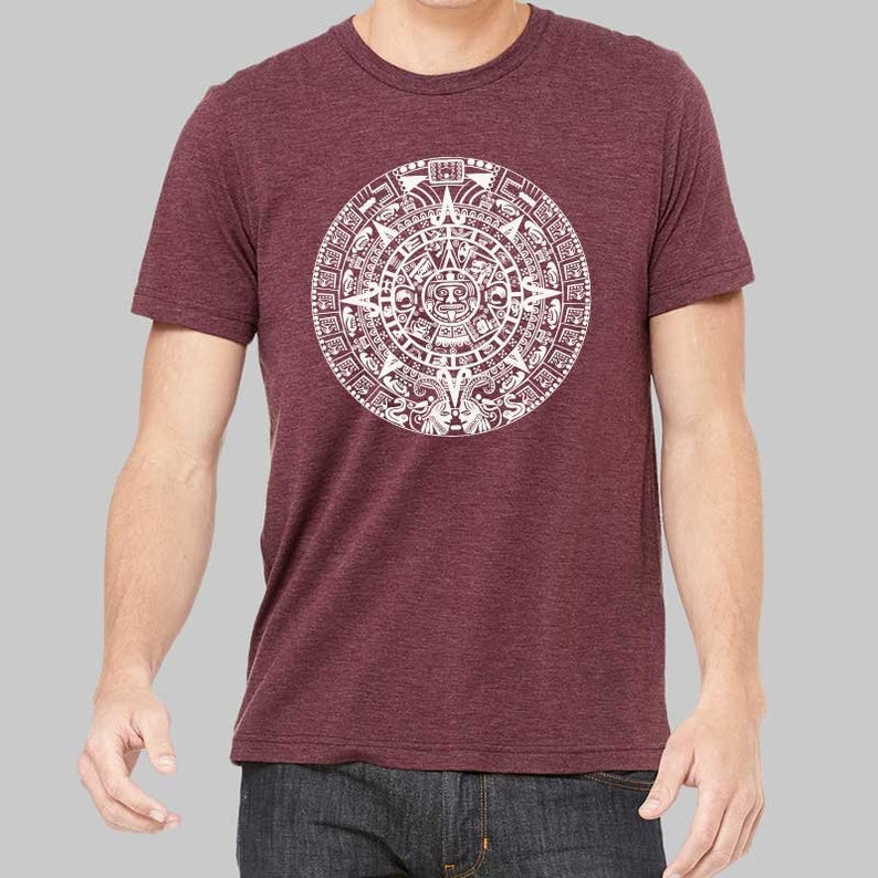 Mens Aztec Shirt Aztec Calendar Graphic T Shirt For Men Etsy