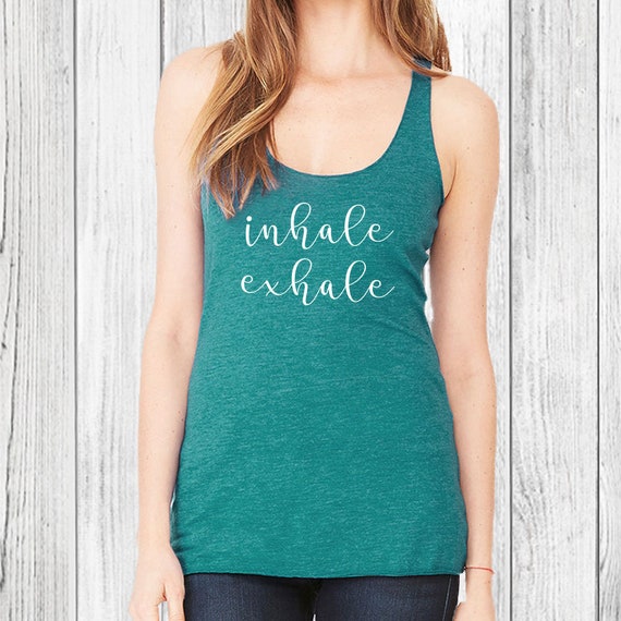 Inhale Exhale Tank Top Yoga Tanks for Women Graphic Tank | Etsy