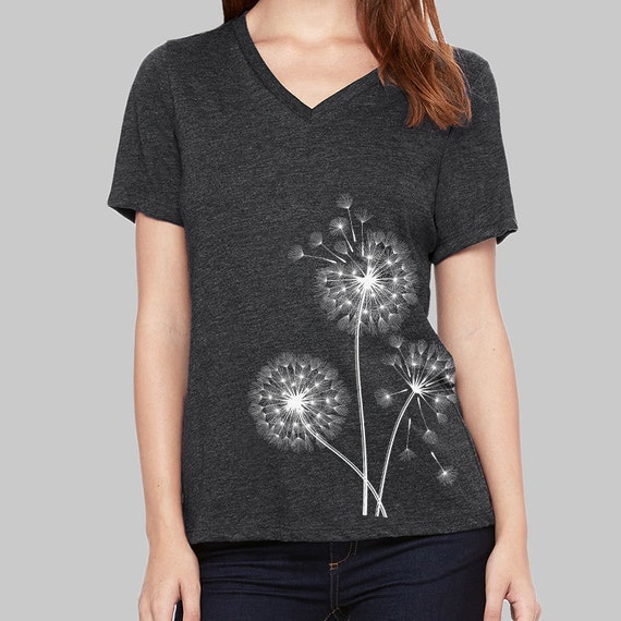 Dandelion V Neck T Shirt Dandelion Shirt v neck shirt women v