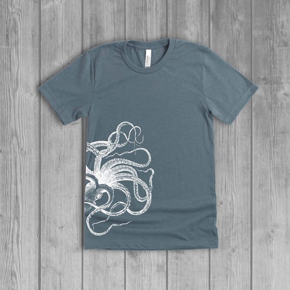 Octopus Tshirt, Octopus Shirt Women, Graphic Tees: Bella Relaxed Fit Tshirts, Ladies Shirts