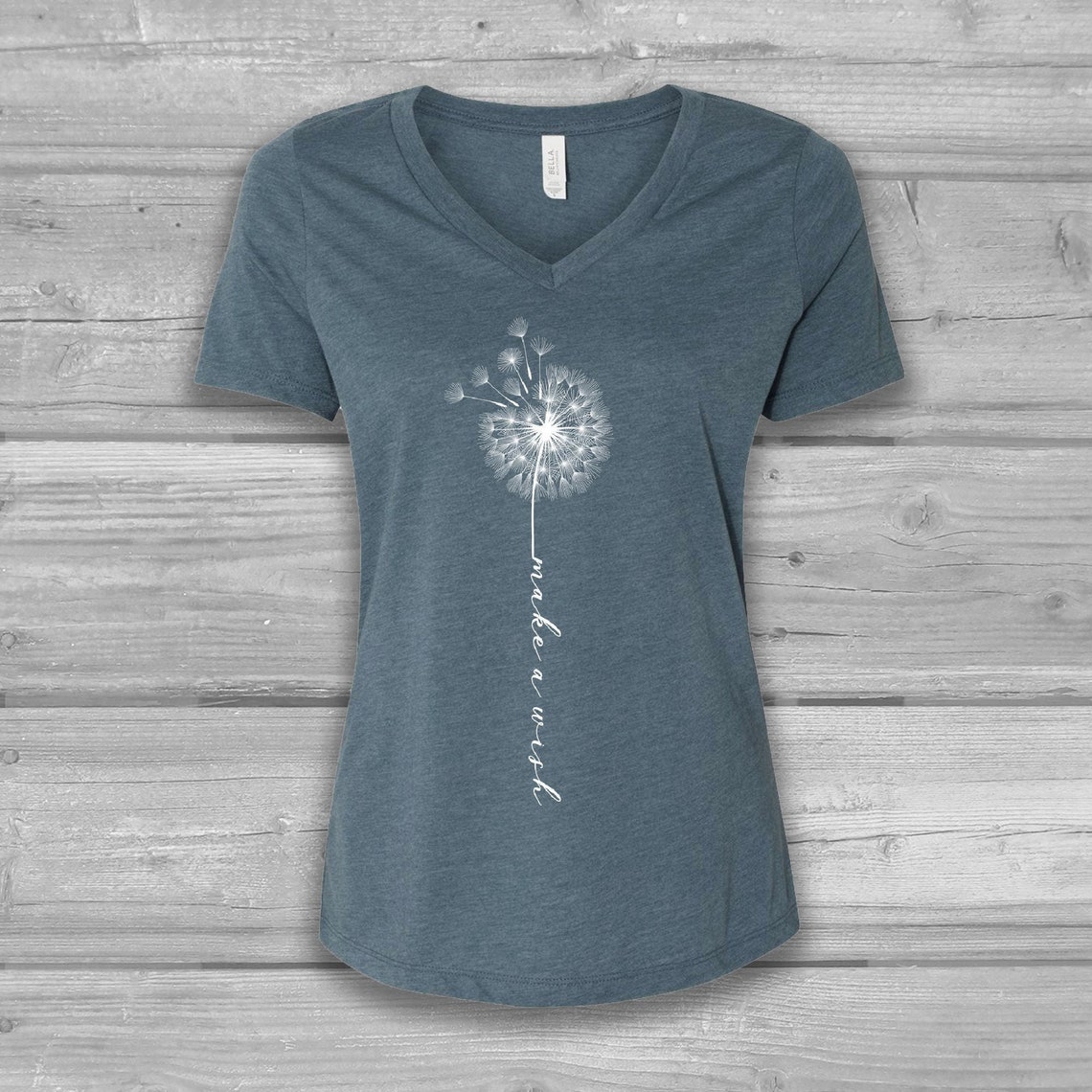 Women's Faith Dandelion Print T-Shirt – Casual V-Neck Short Sleeve Tee (Sizes S-XXL) - View #8