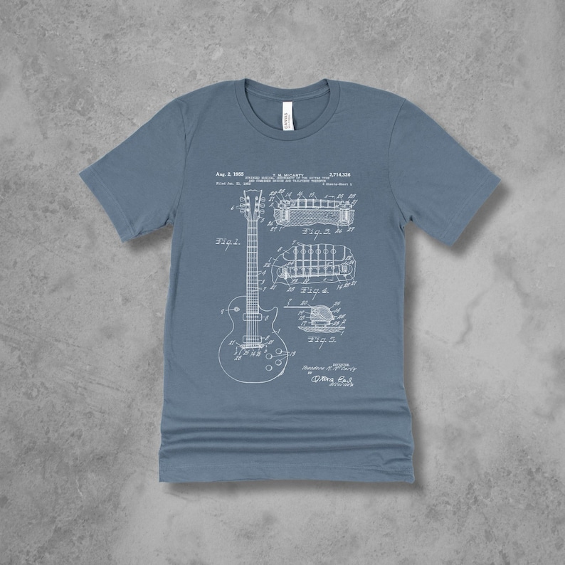 Guitar Shirt Gifts for Men, Graphic Tees for Men, Mens Clothing, Bella Triblend T Shirt image 4