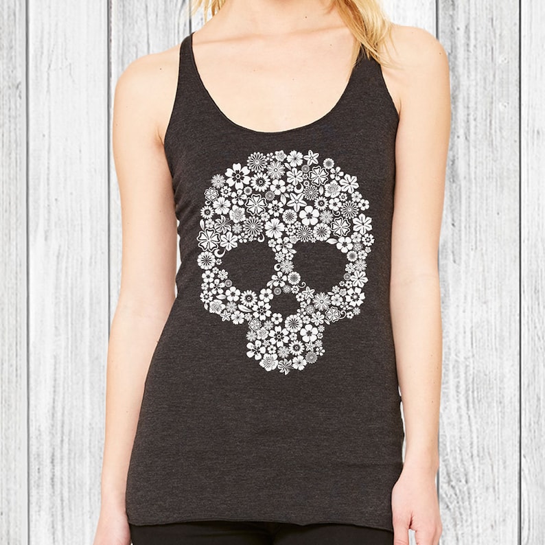 Skull Tank Top for Women Workout Tank Sugar Skull Clothing