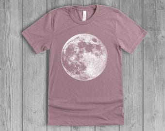 Full Moon Graphic T-shirt: Mens Bella Tri-blend Tee, Clothing Gift