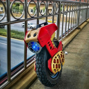Begode A2, Mten4 Headlight Cover &quot;IRONMAN&quot; movie theme