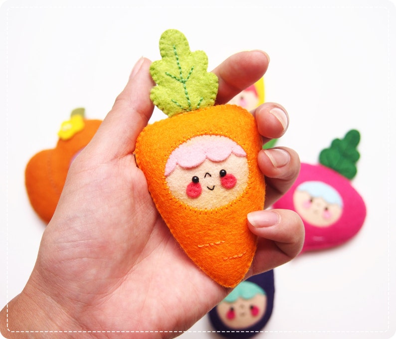 Kawaii Vegetable Babies PDF Pattern. Digital Soft Toy Pattern. Etsy