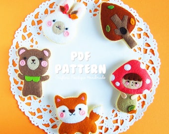 Autumn in Woodlands Cookies Tutorial. PDF Felt Pattern.