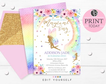 fairy invitations etsy fairy party invitations