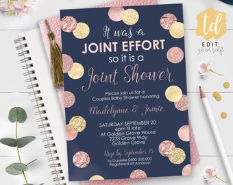 it was a joint effort baby shower invitations