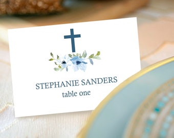 Name plate place card place card baptism communion