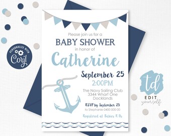 zazzle nautical baby shower invitations