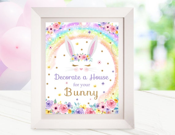 Buy BUNNY PARTY GAME Rainbow Bunny Game Decorate a House for Your ...