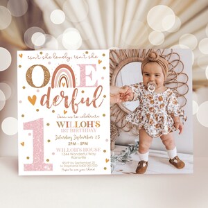 Isn't She Lovely Isn't She Onederful Gold Glitter Banner - First Birthday Decoration For Baby Girls - View #14