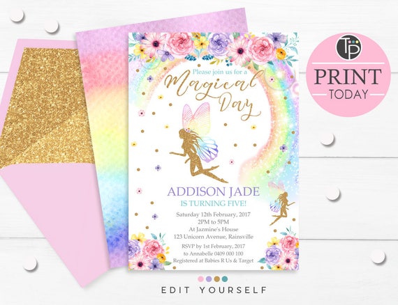 Fairy Birthday Invitations 9