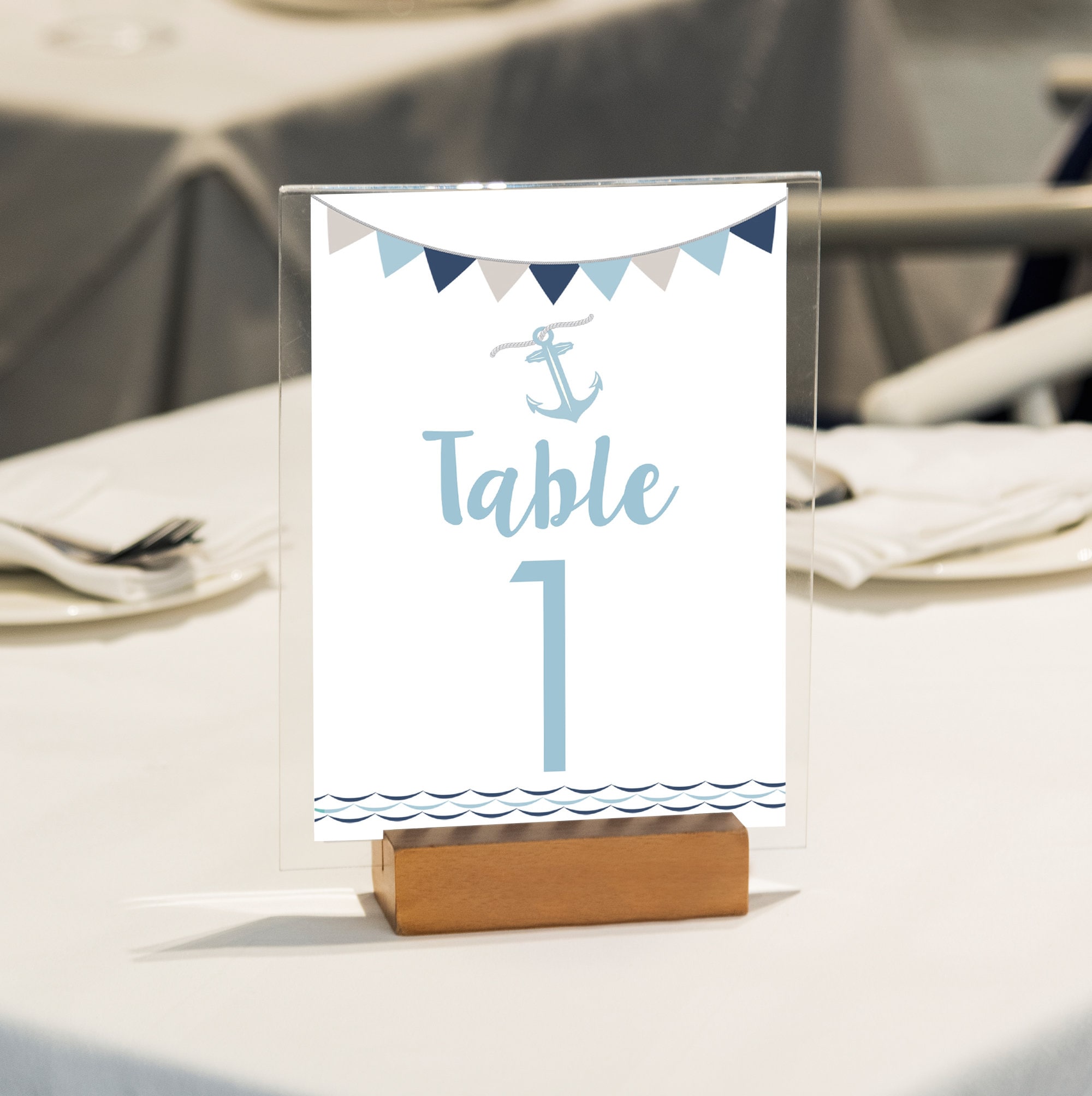 NAUTICAL Table Numbers Editable Anchor Table Numbers Printable Nautical Table Numbers Baptism Table Numbers Nautical Baptism Table Numbers