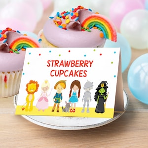 Wizard of Oz FOOD TENT Cards Instant download Wizard of Oz Food Labels Editable Wizard of Oz Buffet Labels Download Wizard of Oz decor