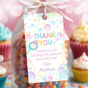 BUBBLES FAVOR tag Editable Bubbles Favor Tags Printable Bubbles Gift Tag Bubbles Garden Party Favor Tag Corjl Bubbles Thank you Favor Tag