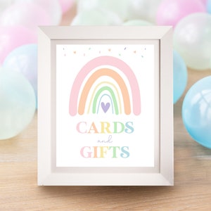 Rainbow Party Signs Editable Rainbow Birthday Party Signs Pastel Rainbow Party Decorations Printable Rainbow Signs Editable Rainbow Decor