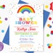RAINBOW Baby Shower Invitation Instant download RAINBOW Baby Shower Invitations Rainbow Baby Shower Editable Rainbow Baby Invitations