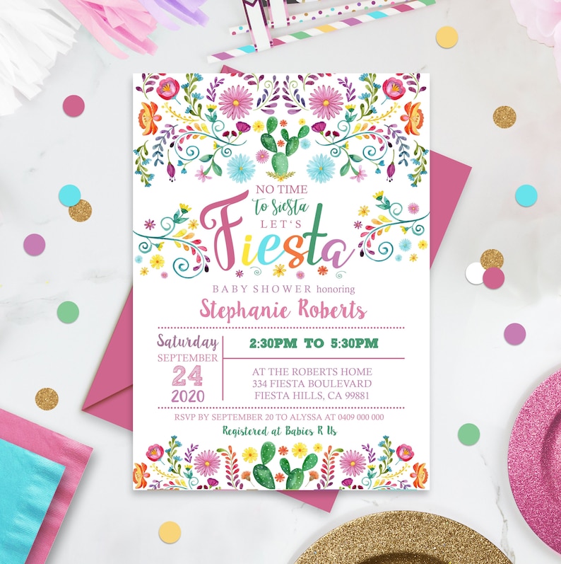 FIESTA BABY SHOWER Invitation Baby Shower Fiesta Invitations Etsy UK