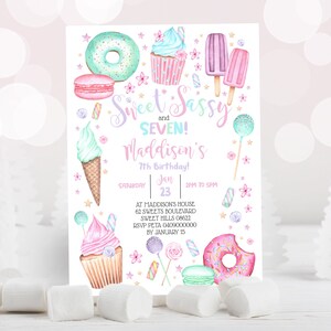 SWEET FEILER EINLADUNG Süßes Party Einladung Süßes und freches