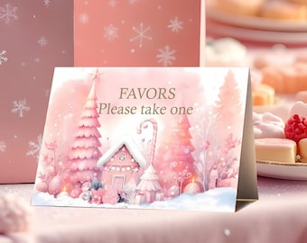 Winter Wonderland Food Tent Cards: Editable Place Cards (Digital Download)