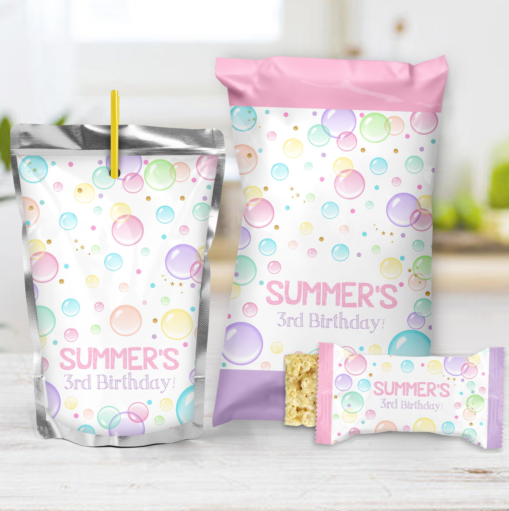 BUBBLES SNACK Package Bundle Bubbles Chip and Juice Bag Etsy