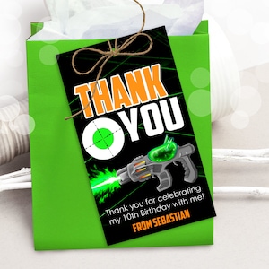 LASER TAG Favor Tag Editable Laser Tag Thank you Tag Instant Download Laser Tag Favor Tags Printable Laser Tag Party Favor Tags Laser Tag