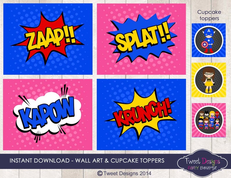 girl-superhero-party-printable-superhero-girl-printable-etsy