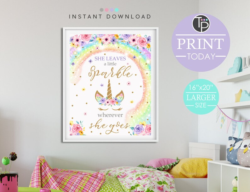 Rainbow Unicorn Print Printable Wall Art Unicorn Wall Art Unicorn Party Decorations Unicorn Bedroom Decor Unicorn Printable Art 0210