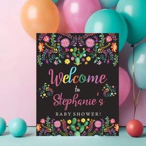 FIESTA WELCOME SIGN Editable Fiesta Baby Shower Welcome Bridal Shower Fiesta Welcome Sign Fiesta Decorations Fiesta Party Decor Corjl 0271