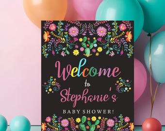 Editable Fiesta Welcome Sign: Baby Shower, Bridal Shower Decor (Digital Download)