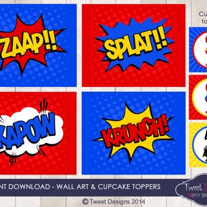 SUPERHERO PARTY PACKAGE Instant Download Superhero Printable Superhero ...
