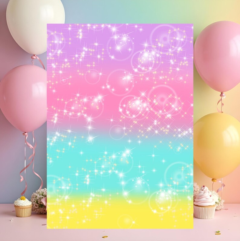 Rainbow Unicorn Birthday Invitation: Magical Celebration (DIY Digital Download 5x7" Template) image 4
