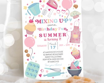 BAKING Party Invitation Cupcake Baking Invitation Baking Invitation Cupcake Invitation Sweets Baking Party Cooking Party Bakers Corjl Sweets