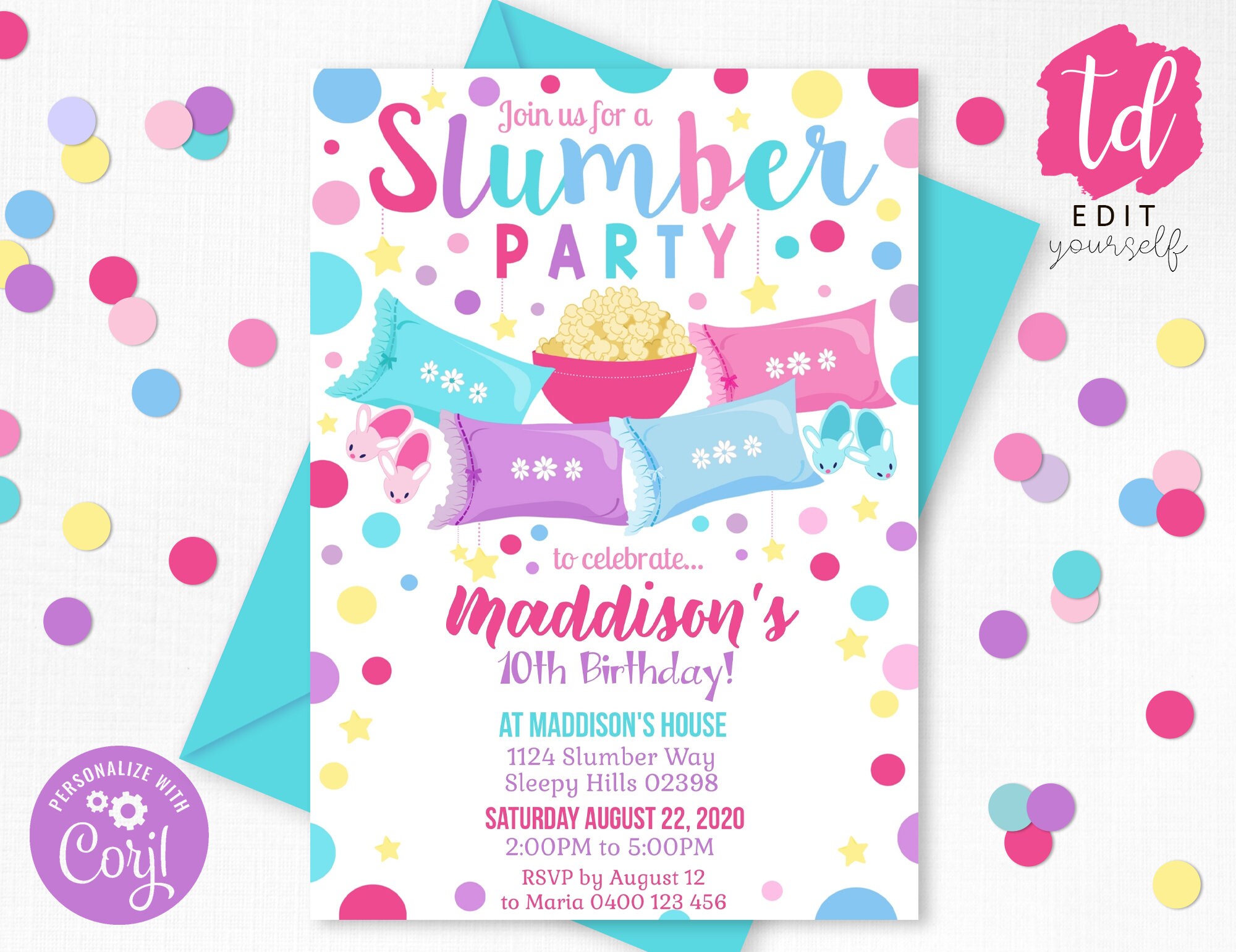 Slumber Party Invitations