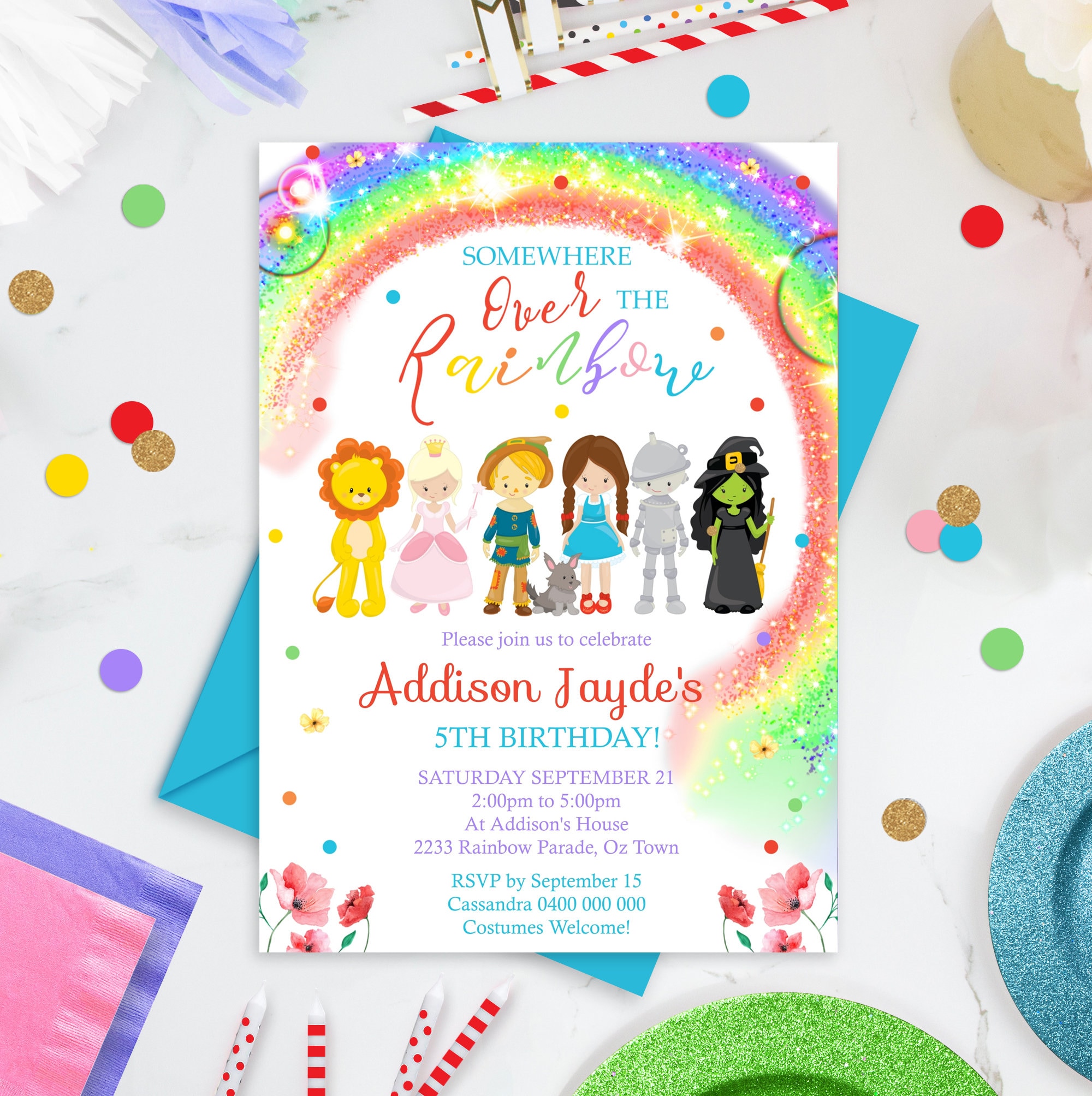WIZARD OF OZ Invitation Instant Download Wizard of Oz - Etsy