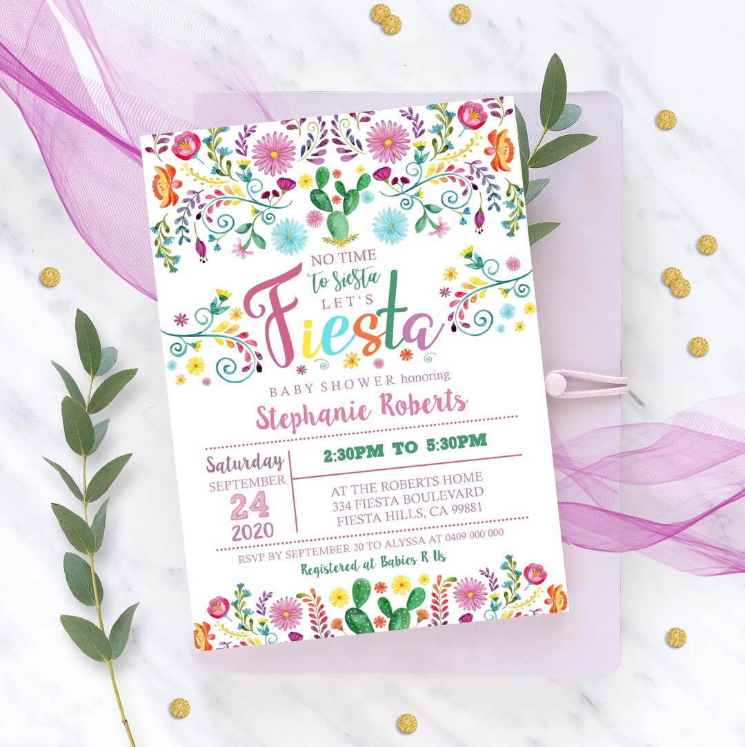 FIESTA BABY SHOWER Invitation Baby Shower Fiesta Invitations Etsy UK
