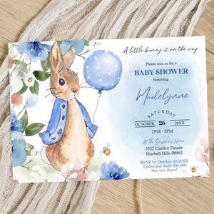 PETER RABBIT Baby Shower Invitation Editable Peter Rabbit Baby Shower Invitations Download Peter Rabbit Invitation Digital Peter Rabbit