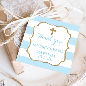 Baby Blue BAPTISM Favor Tag Boy Baptism Gift Tags Boy Baptism Favor Tag Baptism Printable Baptism Bonbonniere Thank you Tag Baptism Boy Blue