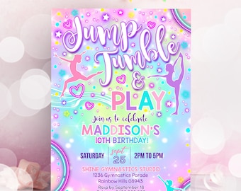 GYMNASTICS INVITATIONS Instant Download Gymnastics Party Invitation Gymnastics Party Editable Gymnastics Corjl Invitation Gym Party Invite