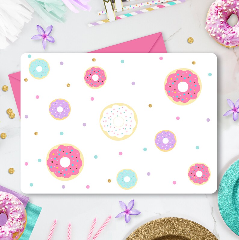 Two Sweet Donut Birthday Invitation Editable Second Birthday Invitation Girl Pink Doughnut Party 2nd Birthday Photo