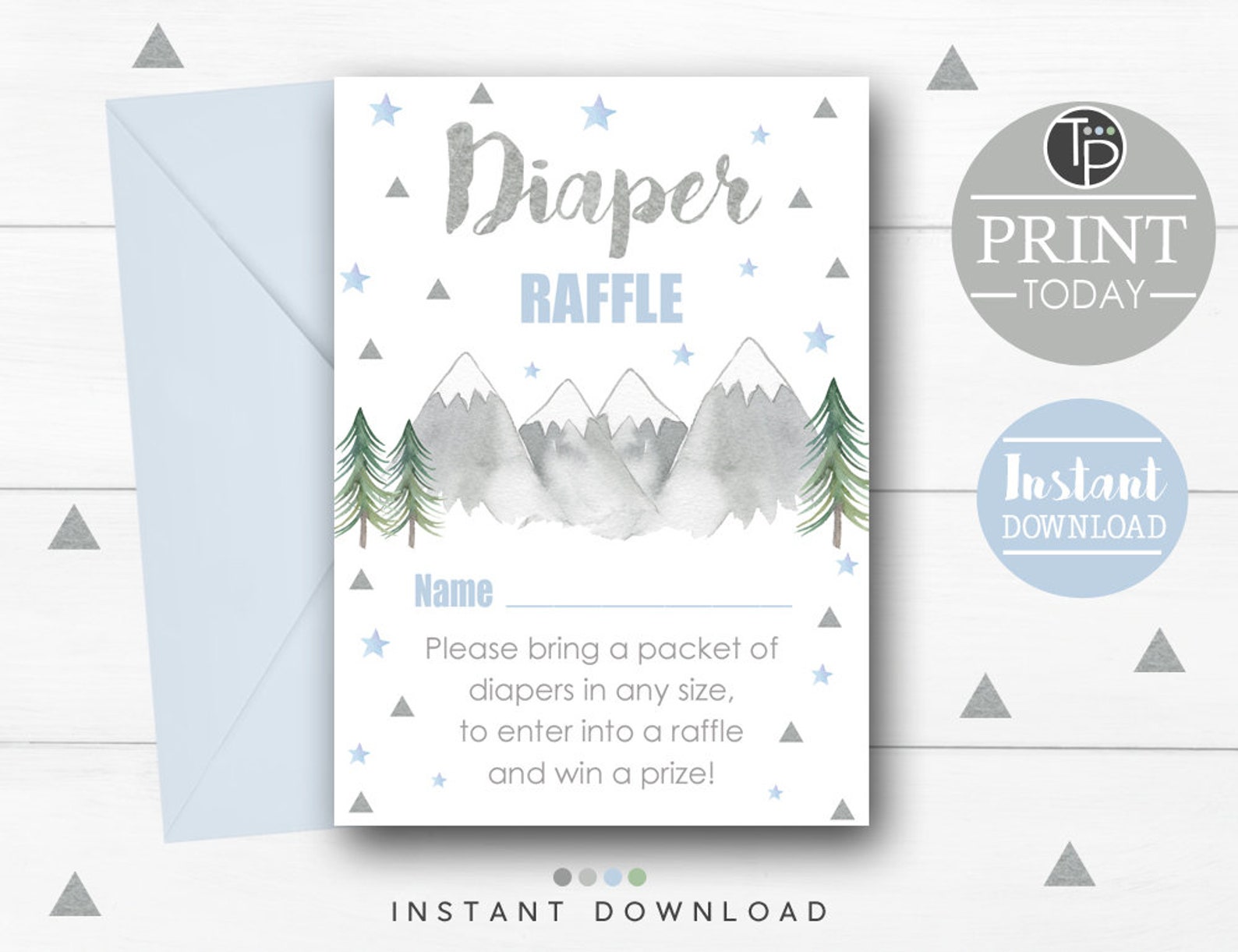 Adventure Diaper Raffle Card Instant Download Diaper Raffle Etsy