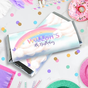 Rainbow Cloud 9 Birthday Hershey Bar Wrapper (Digital Download)
