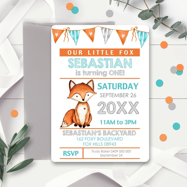 Fox Birthday Party - Etsy